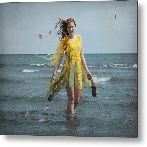 Three Quarter Length Metal Print featuring the photograph Dressed By The Ocean by Photo By Jonas Adner