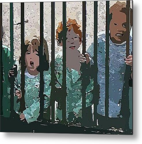 Delorys Welch Tyson Artist Metal Print featuring the photograph Kids at Play by Delorys Tyson