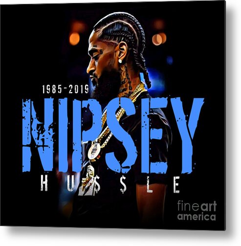 941topwave Metal Print featuring the digital art NIPSEY HUSSLE Smurk by D Jean Boujwa Geffrard