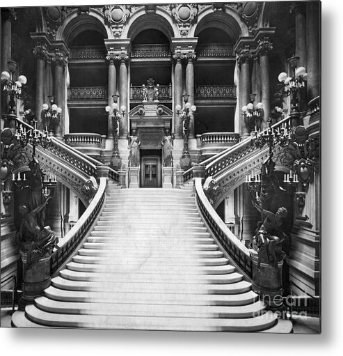 Opera Metal Print featuring the photograph Paris Opera Grand Stairway by Bettmann