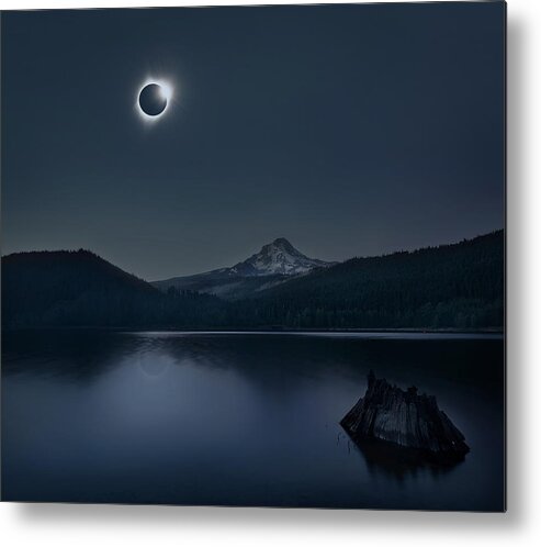 Eclipse Metal Print featuring the photograph Peaceful by Annie Poreider