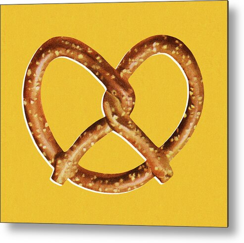 Campy Metal Print featuring the drawing Pretzel by CSA Images