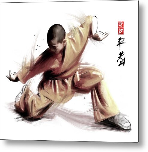 Kung Fu Metal Print featuring the painting Shaolin Animal Form by Ilyo Tao