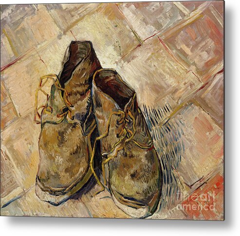Oil Painting Metal Print featuring the drawing Shoes by Heritage Images