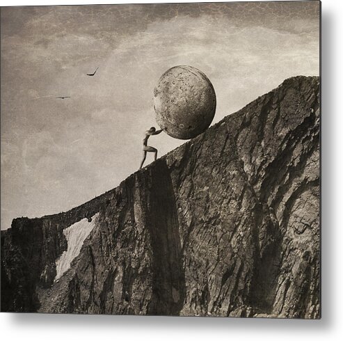 Mythology Metal Print featuring the photograph Sisyphus by Jeffrey Hummel