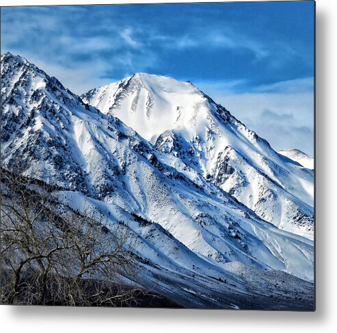 Snow Metal Print featuring the photograph Snow Capped Mountains by David Zumsteg