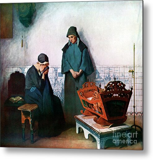 The Empty Cradle, 1911-1912 Metal Print by Print Collector