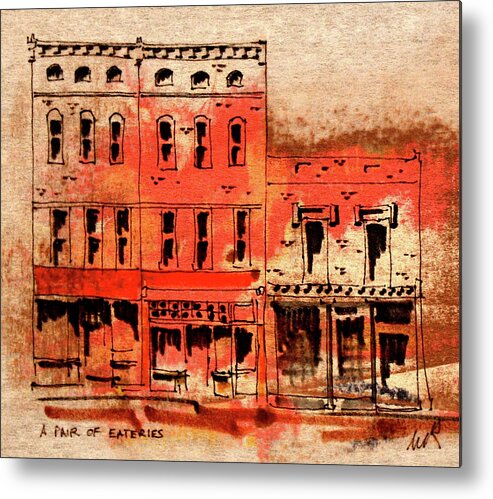 Architecture Metal Print featuring the drawing Fine Dining by William Renzulli