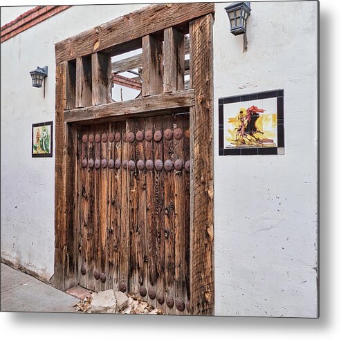 Portals Metal Print featuring the photograph Back Alley gate by Segura Shaw Photography