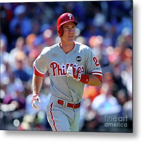 Three Quarter Length Metal Print featuring the photograph Chase Utley by Elsa