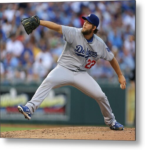 People Metal Print featuring the photograph Clayton Kershaw by Ed Zurga