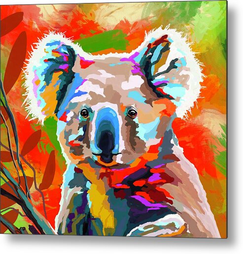 Koala Metal Print featuring the digital art Cute Koala by Mark Ross