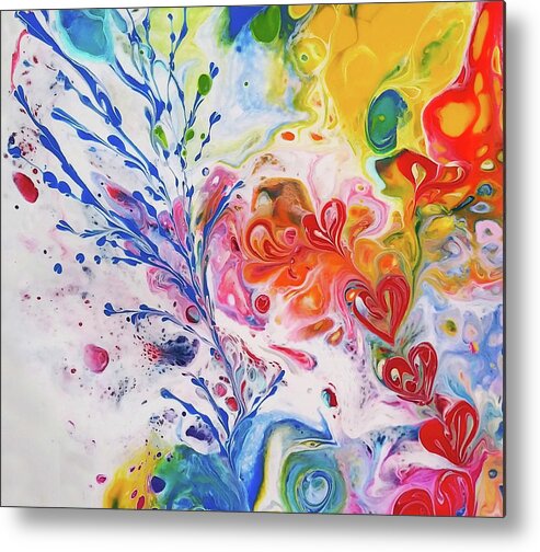 Rainbow Colors Metal Print featuring the painting Ever Love 3 by Deborah Erlandson