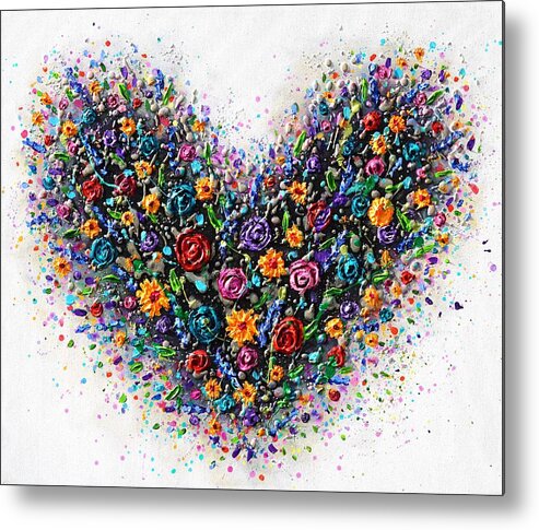 Heart Metal Print featuring the painting Heart of Hope by Amanda Dagg