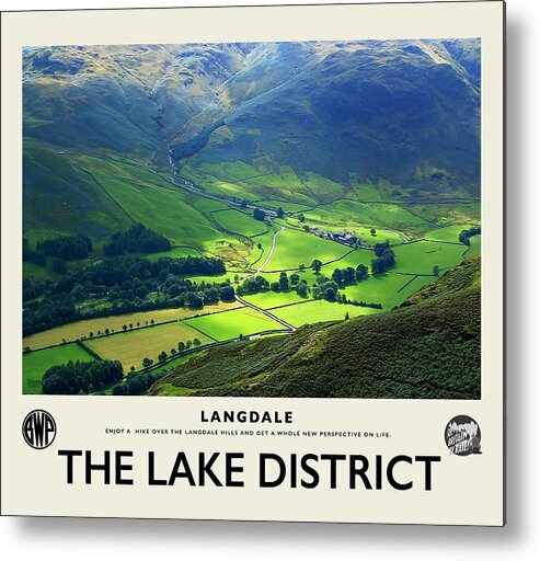 Lake District Metal Print featuring the photograph Hike Langdale Cream Railway Poster by Brian Watt