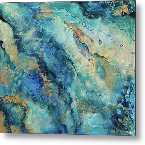 Indian Ocean Metal Print featuring the painting Indian Ocean by Rachel Emmett