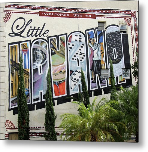 Little Havana Metal Print featuring the photograph Little Havana - Miami, Florida - Wall Mural by Richard Krebs