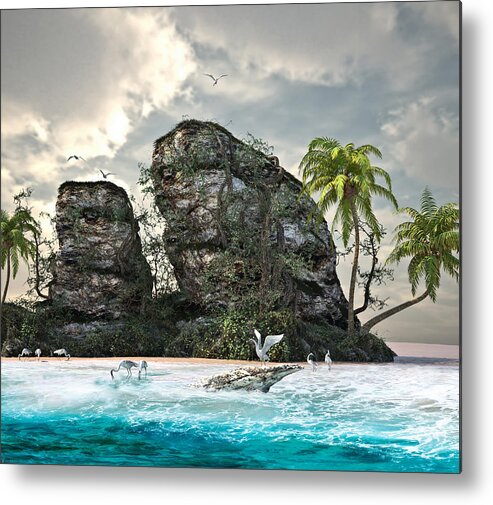 Tropical Metal Print featuring the painting Low Tide by Williem McWhorter
