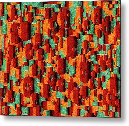 Movement Of Symphonic Warmth Metal Print featuring the digital art Movement of Symphonic Warmth by Susan Maxwell Schmidt