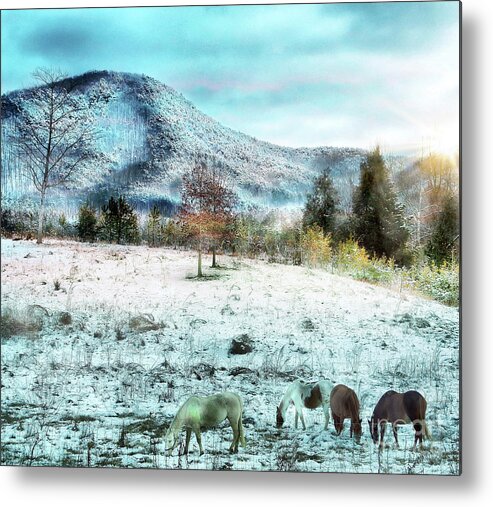 Horses Metal Print featuring the photograph Tennesee Meeting by Rick Lipscomb
