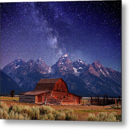 #faatoppicks Metal Poster featuring the photograph Teton Nights by Darren White