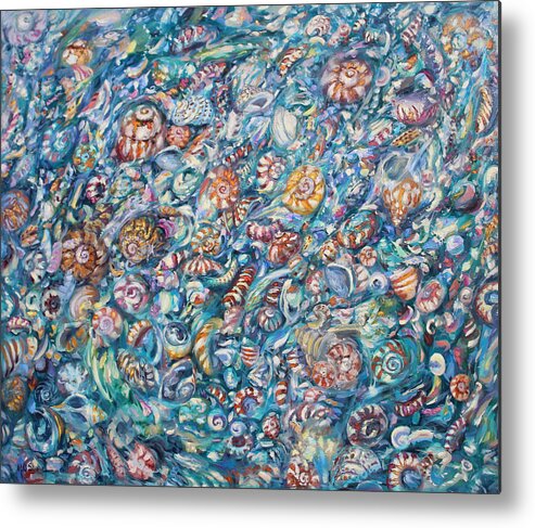 Tide Pool Painting Metal Print featuring the painting Tide Pool V by Kristen Olson Stone