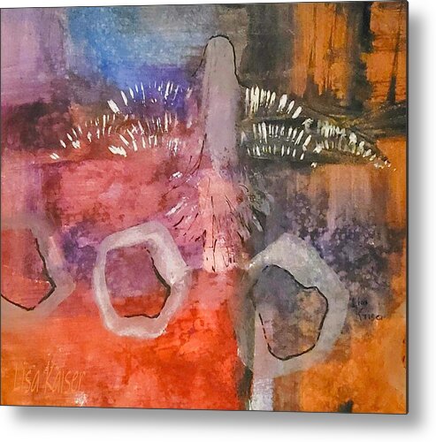 Uncaged Metal Print featuring the painting Uncaged by Lisa Kaiser
