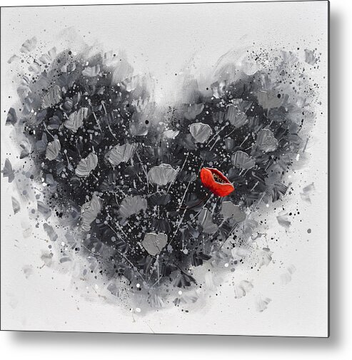 Heart Metal Print featuring the painting You're in my Heart by Amanda Dagg
