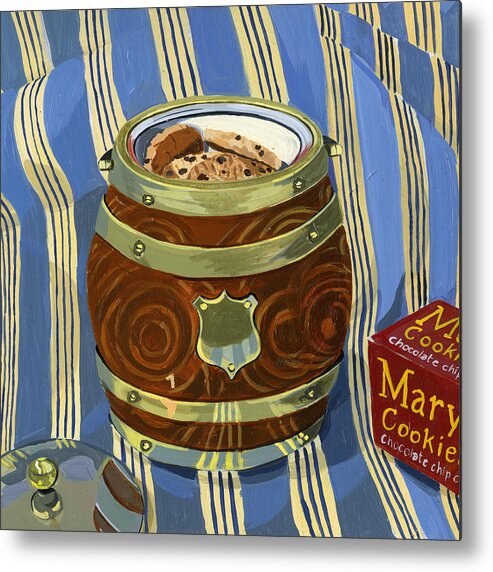  Col.still Life Metal Print featuring the painting Cookies by Jane Dunn Borresen