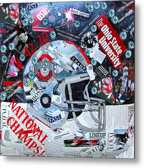 Ohio State Metal Print featuring the painting Ohio State University National Football Champs by Colleen Taylor