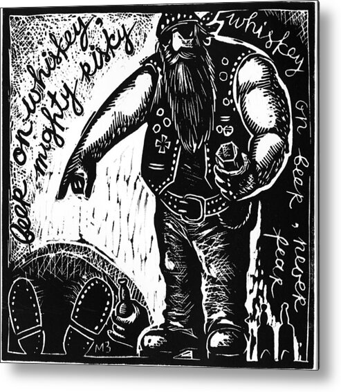 American Metal Print featuring the drawing American proverbs #18 by Mikhail Zarovny