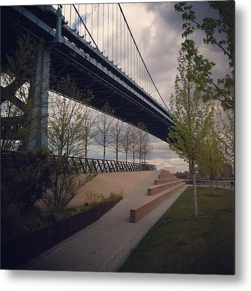 Aprilphotoaday Metal Print featuring the photograph Ben Franklin Bridge #1 by Katie Cupcakes