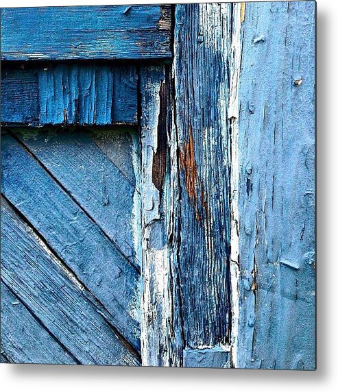 Blue_away Metal Print featuring the photograph Blue Door Detail #1 by Julie Gebhardt