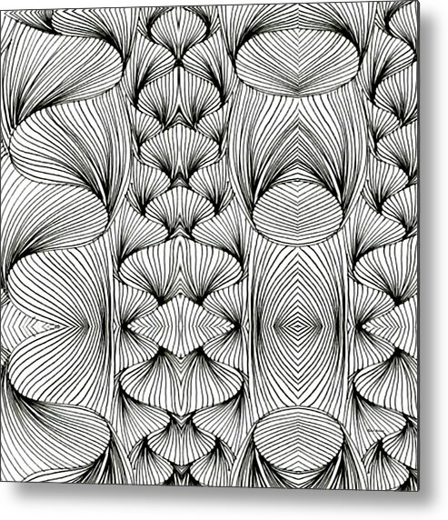 Spiral Metal Print featuring the digital art Braids by Rafael Salazar