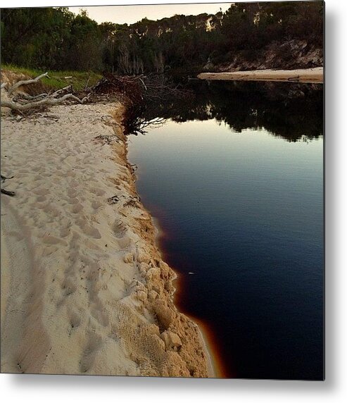 Surf Metal Print featuring the photograph Bribie Island Tannin Stained Creek: #1 by Tony Keim