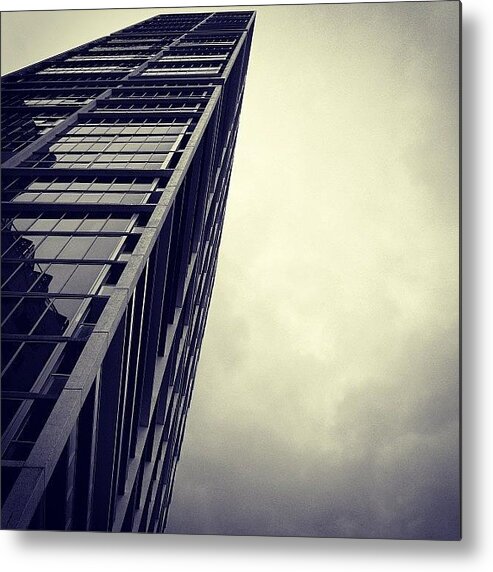 Bw_society_buildings Metal Print featuring the photograph Brickell - Miami #1 by Joel Lopez