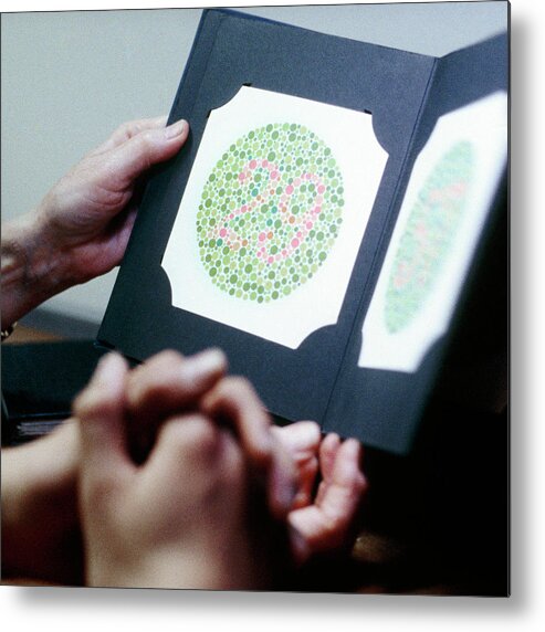 Colour Blindness Test Metal Print featuring the photograph Colour Blindness Test #1 by Annabella Bluesky/science Photo Library