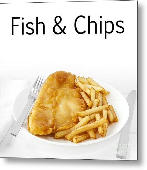 Fish And Chips Metal Print featuring the photograph Fish and Chips #1 by Colin and Linda McKie