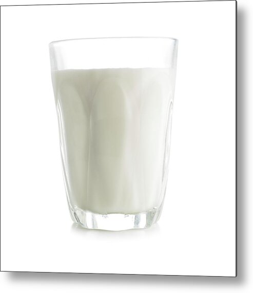 Close Up Metal Print featuring the photograph Glass Of Milk by Science Photo Library