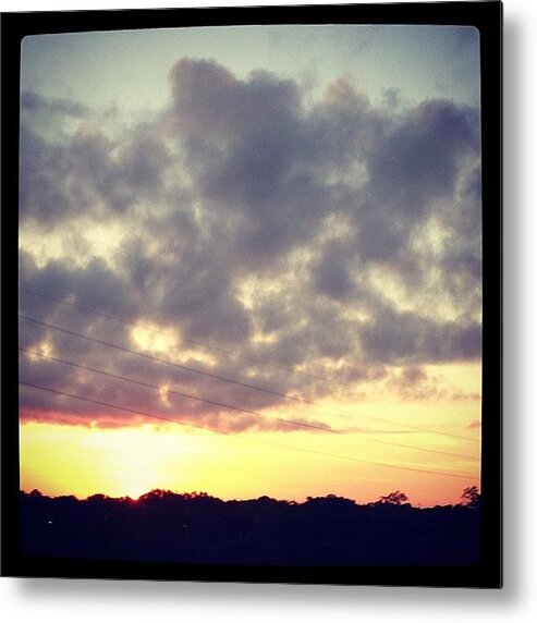 Clouds Metal Print featuring the photograph Good #morning ! #sunrise #sky #clouds #1 by Greta Olivas