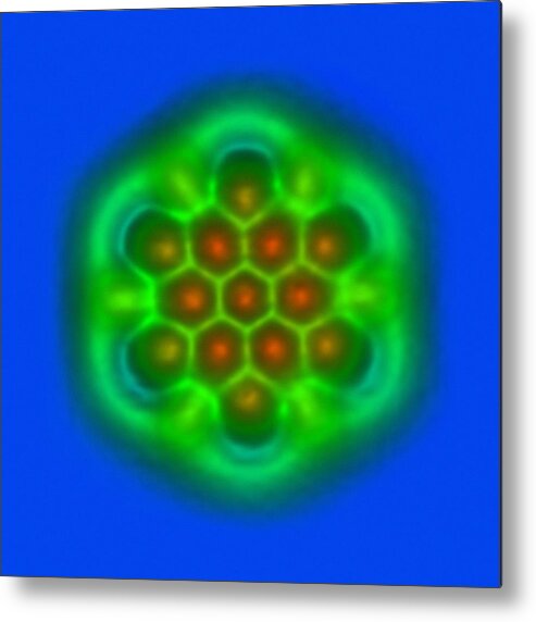 Hexabenzocoronene Metal Print featuring the photograph Hexabenzocoronene Molecule #1 by Ibm Research