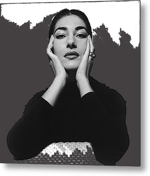 Opera Singer Maria Callas Cecil Beaton No Date Metal Print featuring the photograph Opera Singer Maria Callas Cecil Beaton photo No Date-2010 #3 by David Lee Guss