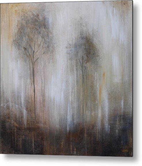 Landscape Metal Print featuring the painting Pause by Ellen Lewis