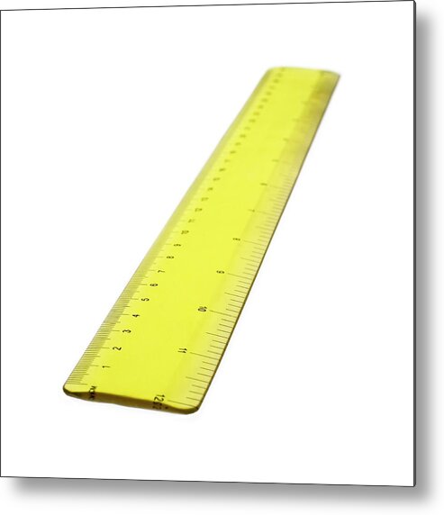 Nobody Metal Print featuring the photograph Ruler #1 by Science Photo Library