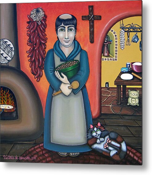 San Pascual Metal Print featuring the painting San Pascuals Kitchen by Victoria De Almeida