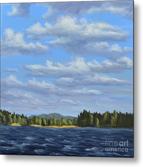 Lake Metal Print featuring the painting Swedish Summer Lake #1 by Ric Nagualero