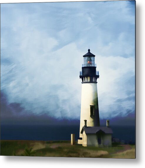 #faatoppicks Metal Print featuring the photograph Yaquina Head Light #1 by Carol Leigh