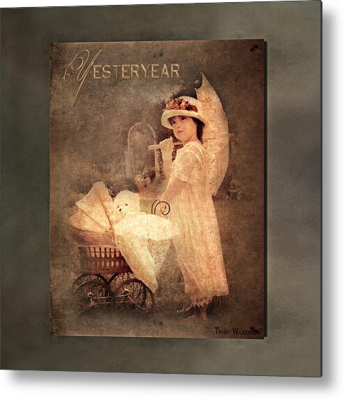 Vintage Metal Print featuring the mixed media Yesteryear #1 by Trudy Wilkerson