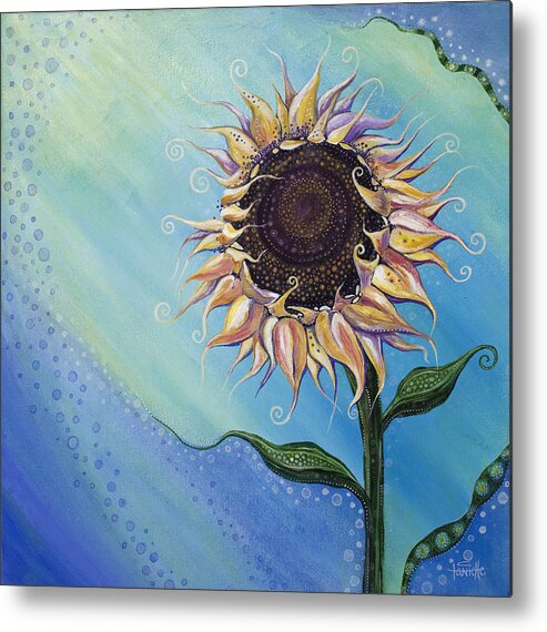 Floral Metal Print featuring the painting You Are My Sunshine by Tanielle Childers