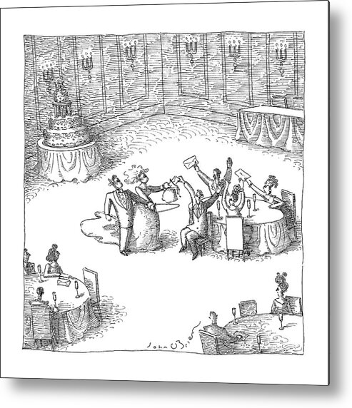 Wedding Metal Print featuring the drawing New Yorker September 18th, 2006 by John O'Brien